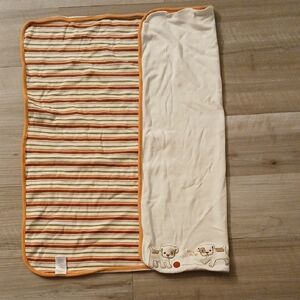 Gymboree My First Pet Dog Stripe  Reversible Blanket Vintage 2007 Imperfection A